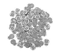 LIFKOME 100 Pièces Five Element Pendant Charms Set Vintage Chinese Style Metal Necklaces Earrings Bracelets Accessories For DIY Jewelry Making And Daily Wear Mixed Styles