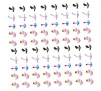 LIFKOME 100 Pièces Nail Charms Champignon Résine Colorée Décorations Ongles Flatback Durables et Filles Fournitures Diy