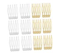 LIFKOME 100 pièces Peignes à Cheveux DIY Fer Accessoires Coiffure Dents pour Femmes et Filles Résistants et Élégants Compatibles Perruques et Cheveux Naturels