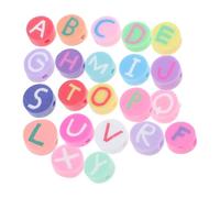 LIFKOME 100 Pièces Perles Alphabet en Pâte Polymère pour Espaceur