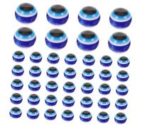 LIFKOME 100 Pièces Perles Rondes Résine pour Bijoux Perles Écarteurs Diy Œil Matériaux pour Bracelets Colliers et Boucles Oreilles Couleur Bleu Profond