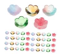 LIFKOME 100 Pièces Perles Verre Colorées Dégradé Forme Clochette Fleurs de Charms Bijoux Artistiques Résistants Accessoires DIY pour Bracelets et Colliers