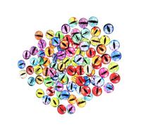 LIFKOME 100 pièces Yeux Verre Ronds pour Poupées DIY Accessoires Faits Main Motifs Variés pour Fabrication Jouets et Amigurumis