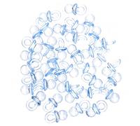 LIFKOME 100pièces Décorations Sucettes Miniatures Acrylique Transparent Bleu Accessoires Ludique Pour Fête Garçon Fille Ornements Légers Pour Shower Et Créations Diy