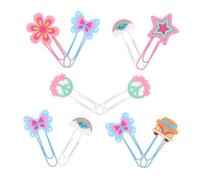 LIFKOME 10pièces Clips Forme De Personnages Cartoon Marque-pages Vintage Hippy Pour Bureau Et