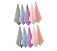 LIFKOME 10pièces Débarbouillettes Démaquillantes Microfibre Douce Lingettes Nettoyantes Pour Visage Réutilisables Pour Maison Et Voyages