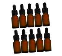 LIFKOME 10pièces Flacon Huile Essentielle Verre Dépoli Lot de Compte-gouttes pour Liquide Fermeture Étanche Distributeur Pratique
