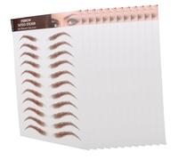 LIFKOME 12 feuilles Autocollants Sourcils Imperméables Stickers Transfert Pochoir Sourcils Réalistes Épais pour Maquillage et Modelage