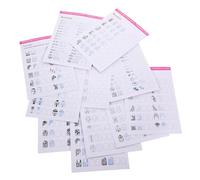 LIFKOME 12 feuilles Cartes Entraînement Manucure Blanches pour Pratique Nail Art Débutants Salon Professionnel Techniques Ongles