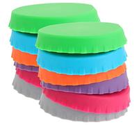 LIFKOME 12 Pièces Bouchons Silicone pour Bouteilles Couvercles Réutilisables Étanches pour Vin Bières Plus Multicolores