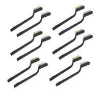 LIFKOME 12 Pièces Brosse Métallique Mixte Acier et Cuivre Nettoyage Puissant Anti-rouille pour Barbecue Four Évier Manche Ergonomique pour Coins et Crevasses