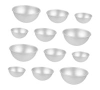 LIFKOME 12 Pièces Moule à Gâteau Hémisphérique Aluminium Anodisé pour Créations de Desserts Uniques et Projets Diy Accessoire de Pâtisserie pour Occasions Spéciales