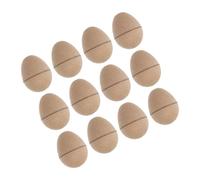 LIFKOME 12 Pièces Oeufs De Pâques en Papier Mâché Faux Vide Décoration Oeufs Vierges Non Peints Ancien Œufs en Papier Non Peints Oeufs en Papier Vierge Inachevé Jeton Light Brown