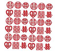 LIFKOME 120 Pièces Confettis de Mariage Chinois Lettre Xi Décorations Festives pour Table et Événements Traditionnels Accessoires de Fête Non Tissé