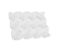 LIFKOME 12Grilles Porte Oeufs Céramique Cases Organisateur de Réfrigérateur pour Œufs de Poule Rangement Économique et Sécurisé Support Durable Céramique de Qualité