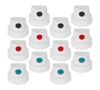 LIFKOME 12pcs Buses de Pulvérisation pour Peinture Aérosol Design de Buse de Précision et Prise Confortable, Accessoires en Plastique pour Projets en Extérieur et Art Graffiti