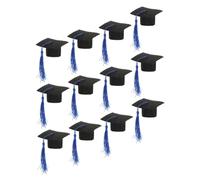 LIFKOME 12pièces Mini Casquette De Remise De Diplôme pour Bouteille De Vin Bouchon Décoratif avec Pompon Couvre-Bouteille pour Fête De Remise De Diplôme