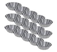 LIFKOME 15 pièces Moules à Tartelettes Épais Acier Au Lot de Moules Multifonctions pour Cupcakes et Desserts Cuisson Homogène et Nettoyage Facile