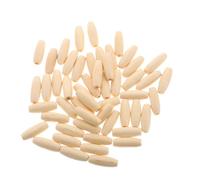LIFKOME 150 pièces Lot de Perles Ovales Érable Naturel avec Perles Intercalaires pour Bijoux Décoration DIY Rideaux et Sacs Artisanaux