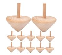 LIFKOME 15pièces Set De Toupies Bois pour Garçon Fille Jouets Gyroscopiques à Peindre Soi-même pour Coloriages Et Jeux Parent-garçon Fille