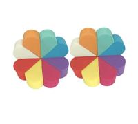 LIFKOME 16 Éponges à Maquillage Double Face Mélange Coton et Mousse, Couleur Mixte, pour Fond de Teint et Poudre, Usage Sec et Humide, Kit Beauté Polyvalent pour Visage Couleur Aléatoire