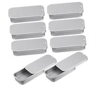LIFKOME 16pièces Boîtes Métalliques Avec Couvercles Boîtes De Rangement Portables Pour Bonbons Cookies Et Articles Divers Style Push Pull Argenté