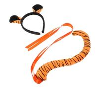 LIFKOME 1ensemble Bandeau Tigre Et Queue Costume Animal Accessoires Cosplay Pour Fête Halloween Anniversaire Et Spectacles
