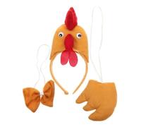 LIFKOME 1ensemble Costume Cosplay Poule Et Coq Avec Nœud Et Bandeau Adorable Pour Halloween Pâques Carnaval Accessoire De Fête Pour Adultes Et Garçon Fille