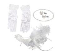 LIFKOME 1ensemble Fascinator Chapeau Élégant Avec Voile Ensemble De Dentelle Et Bijoux Pour Femmes Accessoires De Cheveux Pour Tea Party Et Événements Spéciaux