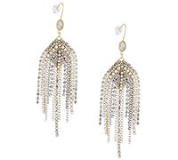 LIFKOME 1Paire Boucles Oreilles Pendantes Perles Longues pour Femmes Scintillants Chandelier Bijoux Mode pour et Occasions Spéciales