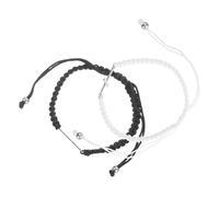 LIFKOME 1paire Bracelet Amitié Tressé Avec Croix Charme Ajustable Pour Filles Et Couples Accessoire Fait Main Et Élégant