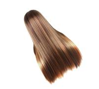 LIFKOME 1pièce Perruque Longue Droite Femme Cheveux Cosplay Naturels Perruque Brune Dorée Dégradée Accessoire Pour Fête Et Performance Style Élégant Et Confortable