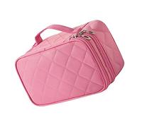LIFKOME 1pièce Trousse De Toilette Double Couche Organisateur De Voyage Pratique avec Miroir Pochette Cosmétique Étanche pour Femmes Et Hommes Idéale pour Courts Séjours sans Logo