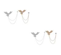 LIFKOME 2 Ensembles Broche Aigle Broche Vintage Costume De Broche Bijoux Broche Animaux Broche De Chaîne Épingle À Nourrice Broche De Col Aigle Strass Broche Broche Alliage 2 Pièces * 2