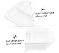 LIFKOME 2 pièces Assiettes Porcelaine Blanche Pure avec Compartiments Plateau Apéritif Divisé pour Sauce Condiments et Épices Céramique Résistante Aux Rayures et Taches Réutilisable