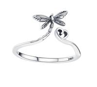 LIFKOME 2 Pièces Bague Libellule En Sterling Doigt Ouvert Anneau Bijoux Bague Accessoires Bague Fille Bijoux Femme Bague De Mode Bague Femme Sterling S925