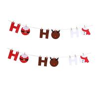 LIFKOME 2 pièces Banderole Non Tissée de Noël Réutilisable Décoration Festive Solide pour Fête Danniversaire et Noël