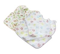 LIFKOME 2 Pièces Bavoir Garçon Fille à Manches Longues Imperméable avec Plateau Ramasse Lot pour Mois Lavable et Confortable pour Repas et Peinture