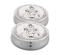 LIFKOME 2 pièces Boîte Bijoux Catholique Mini Alliage de Zinc pour Chapelet Organisateur Portable pour Souvenirs de Communion et Accessoires Religieux Boîte de Prière Compacte pour Fille