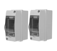 LIFKOME 2 pièces Boîte de Distribution Électrique Voies Étanche avec Fenêtre Transparente Coffret de Protection pour Disjoncteur Boîtier de Dérivation pour Usage Intérieur et Extérieur