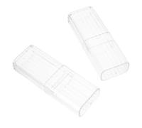 LIFKOME 2 Pièces Boite De Rangement Photo Coton Tige Conteneurs De Stockage Organisateur De Stockage Porte-Cure Portable Case-Tronc Portable Caisse Rangement Transparent