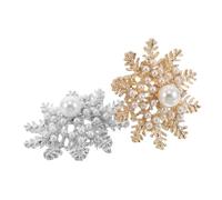 LIFKOME 2 Pièces broches dames broche de neige épingles pour vêtements accessoires de robe en tissu broches de neige