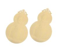 LIFKOME 2 Pièces Carte Amulette Tai Brossé Cuivre Protection Feng Shui Portable et Paix pour Nouvel an Chinois