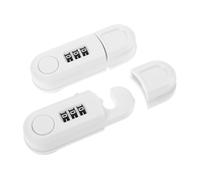 LIFKOME 2 Pièces child safety cabinet door verrou placard code freezer door lock with password ABS White