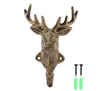 LIFKOME 2 Pièces Crochet Mural Cerf en Fer Vintage pour Décoration Murale