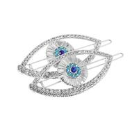 LIFKOME 2 Pièces Épingle à Cheveux Clé à Angle Accessoires De Lunettes Strass De Mariage Accessoires De Support Strass De Mode Bandeaux Coups De Cheveux Frange Strass Silver Métal