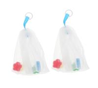 LIFKOME 2 pièces Filets Moussants Visage Sachets Maillage Savon Doux pour Nettoyage Facial Mousse Rapide pour Peau Lisse et Éclatante