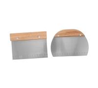 LIFKOME 2 pièces Grattoir Pâte Acier Inoxydable avec Échelle Coupe Pâte Ergonomique Scraper Polyvalent Pâtisserie Outil de Cuisine Compact et Facile à