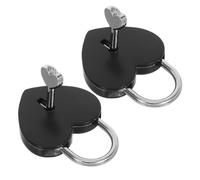 LIFKOME 2 Pièces Heart Padlocks With Key Small Metal Heart Shaped Locks For Diary Jewelry Box Travel And Personal Privacy Protection