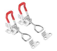 LIFKOME 2 pièces Loquet à Bascule Réglable Acier Inoxydable Lot de Fermeture Robuste à Levier pour Boîte Caisse Équipement Industriel avec Poignée Antidérapante et Facile